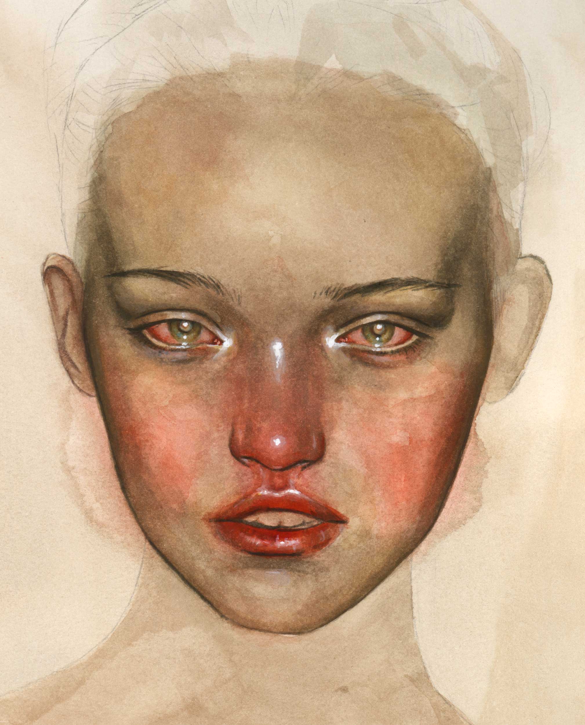 Gemma ward, watercolor