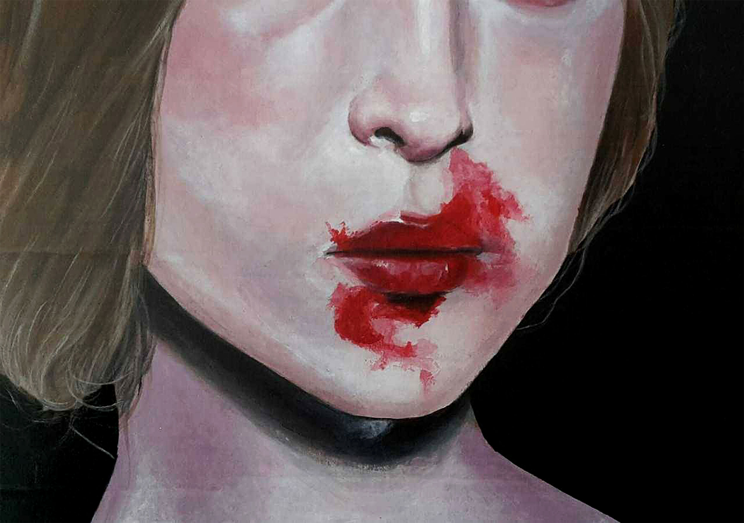 red lips 2, acrylic