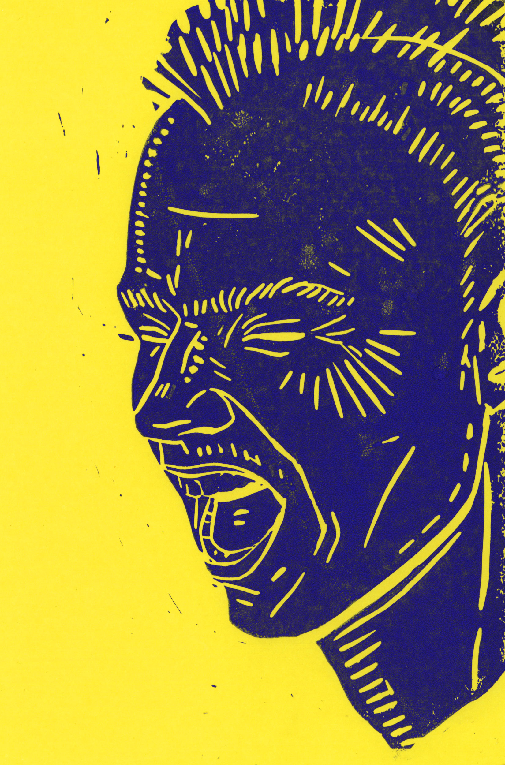 Punko, linol cut, 2023