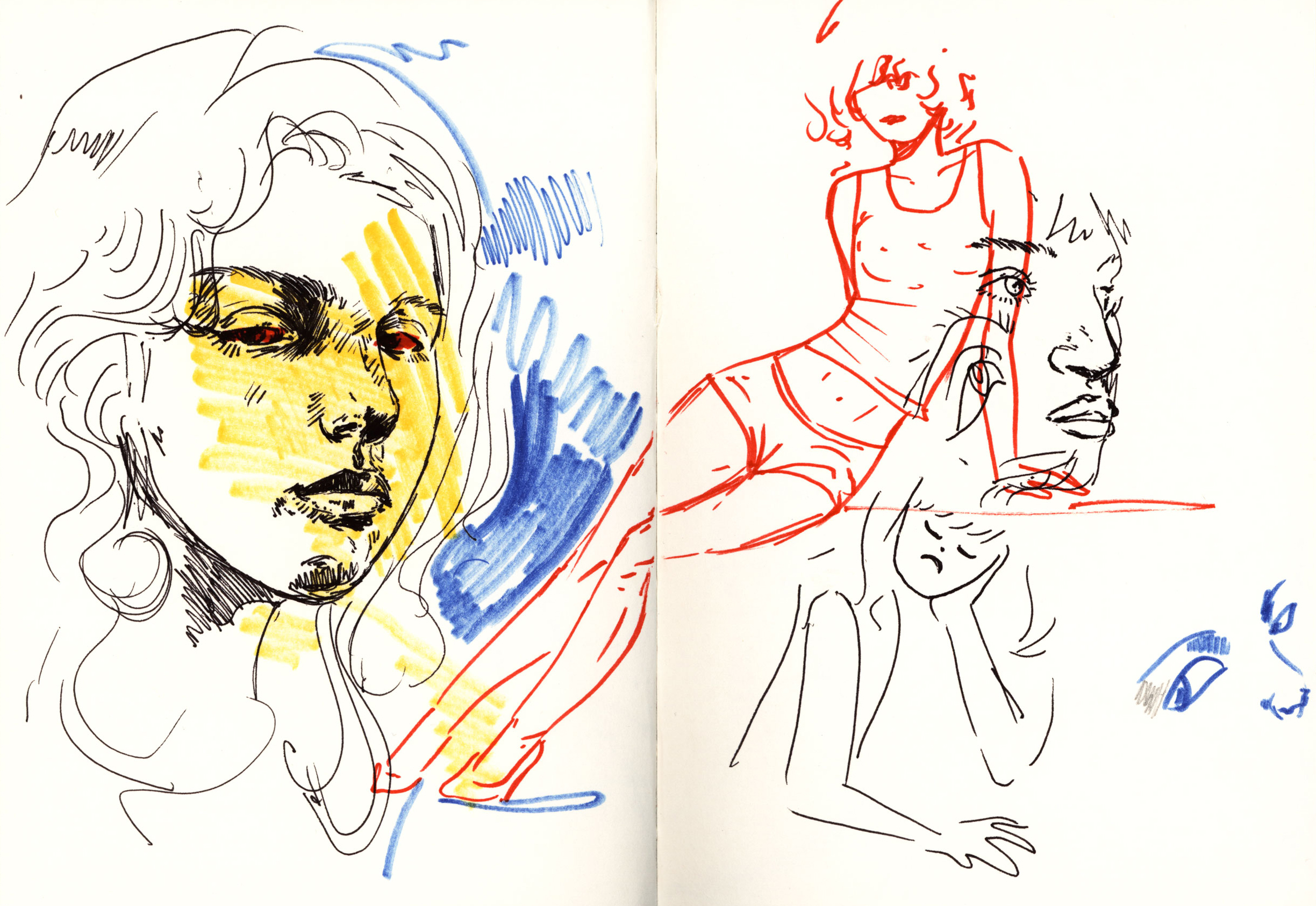 Skizzenbuch 1, pen & markers