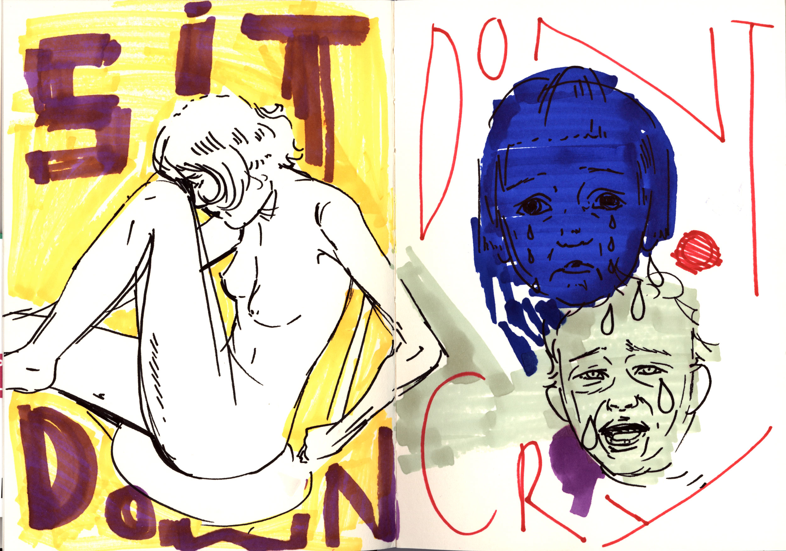 Skizzenbuch 2, pen & markers